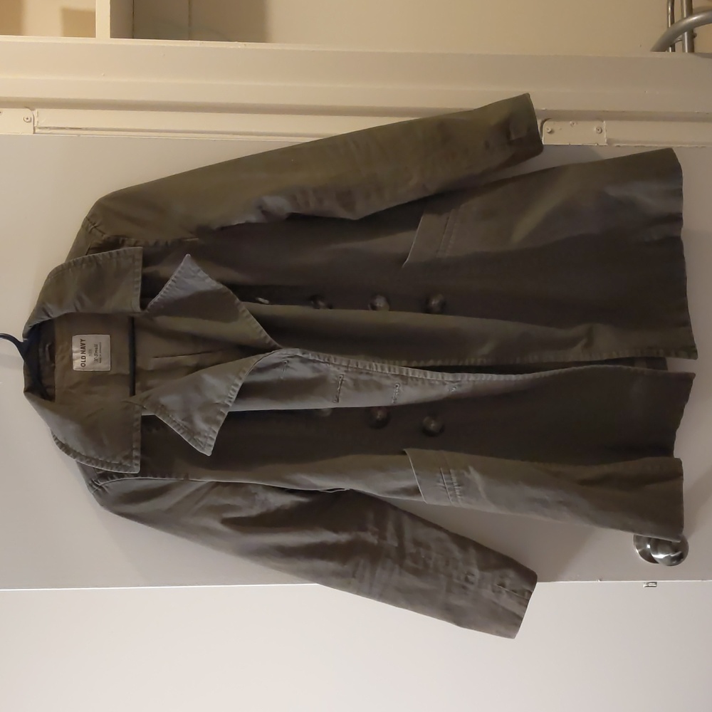 Old Navy Army Green Double Breasted Coat
